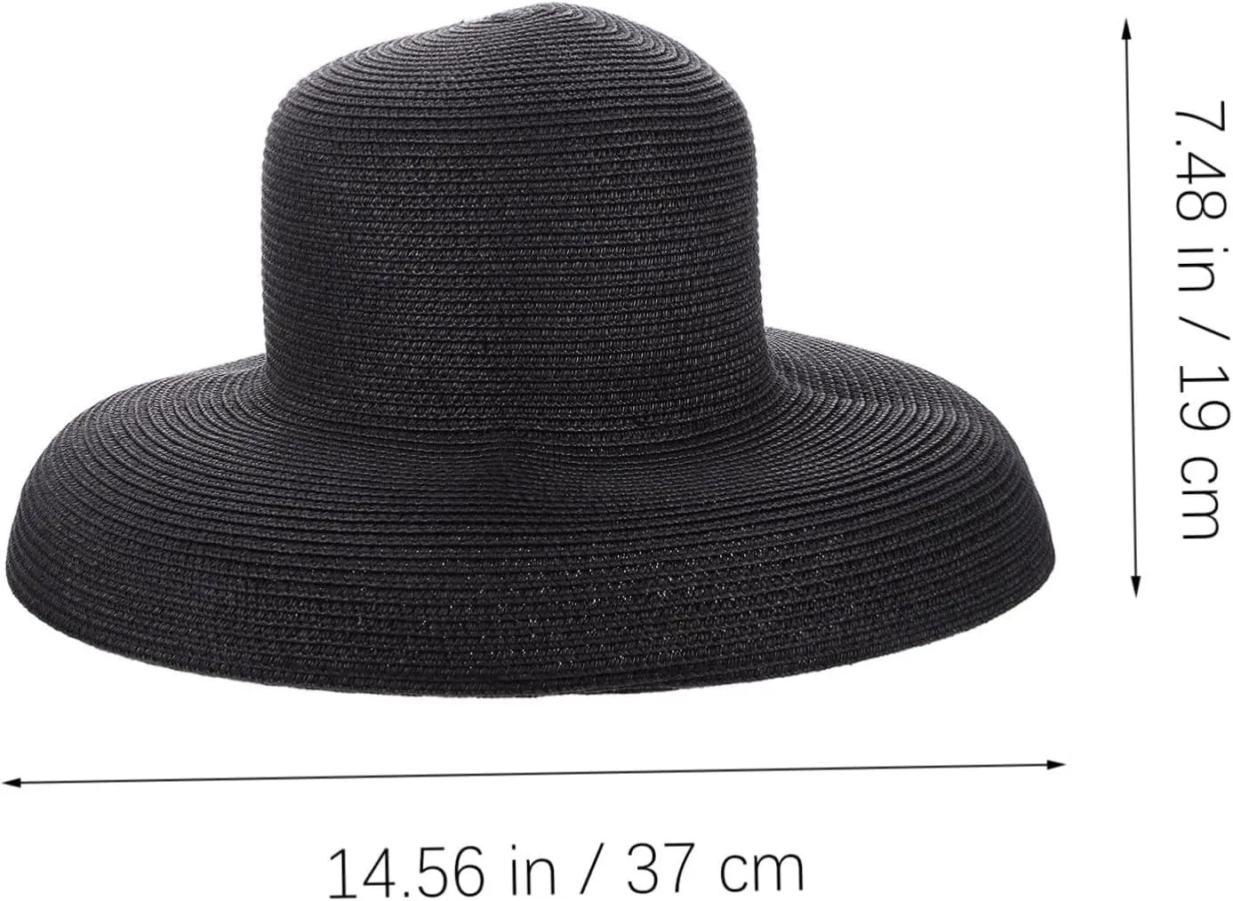 1pc Straw Hat Woven Hat Quartz Stone Cuticle Remover Ladies Sun Hats with UV Ladies Hats