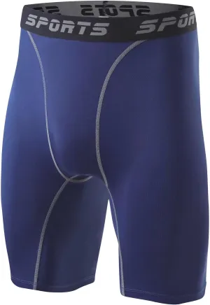 2 Pack Compression Shorts Men Spandex Running Sport Under Shorts Cool Dry Athletic Underwear Muscle Support