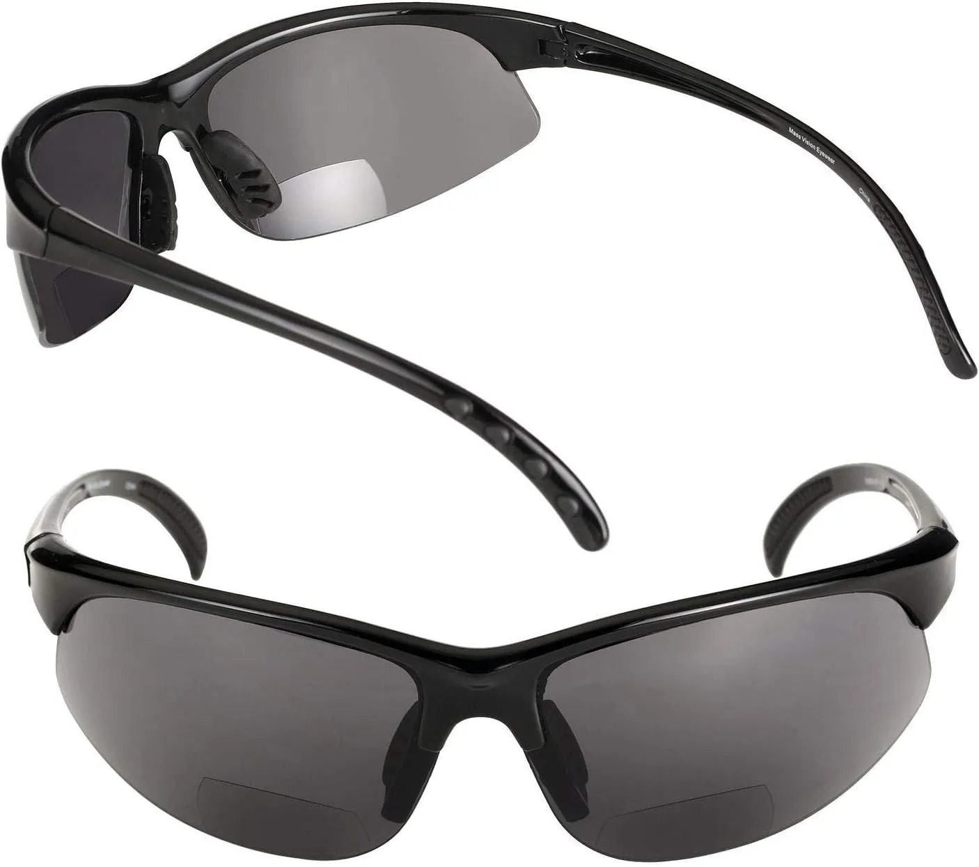 2 Pair of Bifocal Sport Wrap Reading Sunglasses, Outdoor Sun Readers for Men and Women