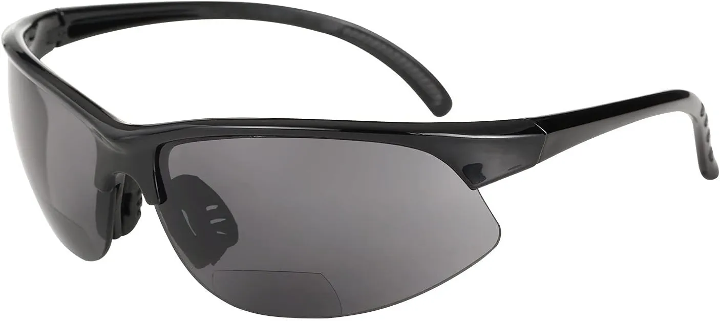 2 Pair of Bifocal Sport Wrap Reading Sunglasses, Outdoor Sun Readers for Men and Women