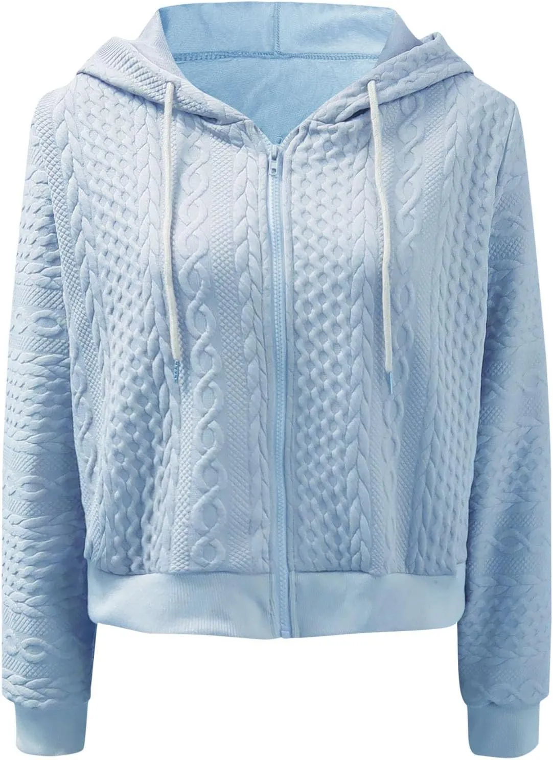 2024 Womens Short Winter Coats Dressy Casual Full Zip Up Petite Jackets Trendy Fashion Jacquard Sweater Cardigan Plus Size
