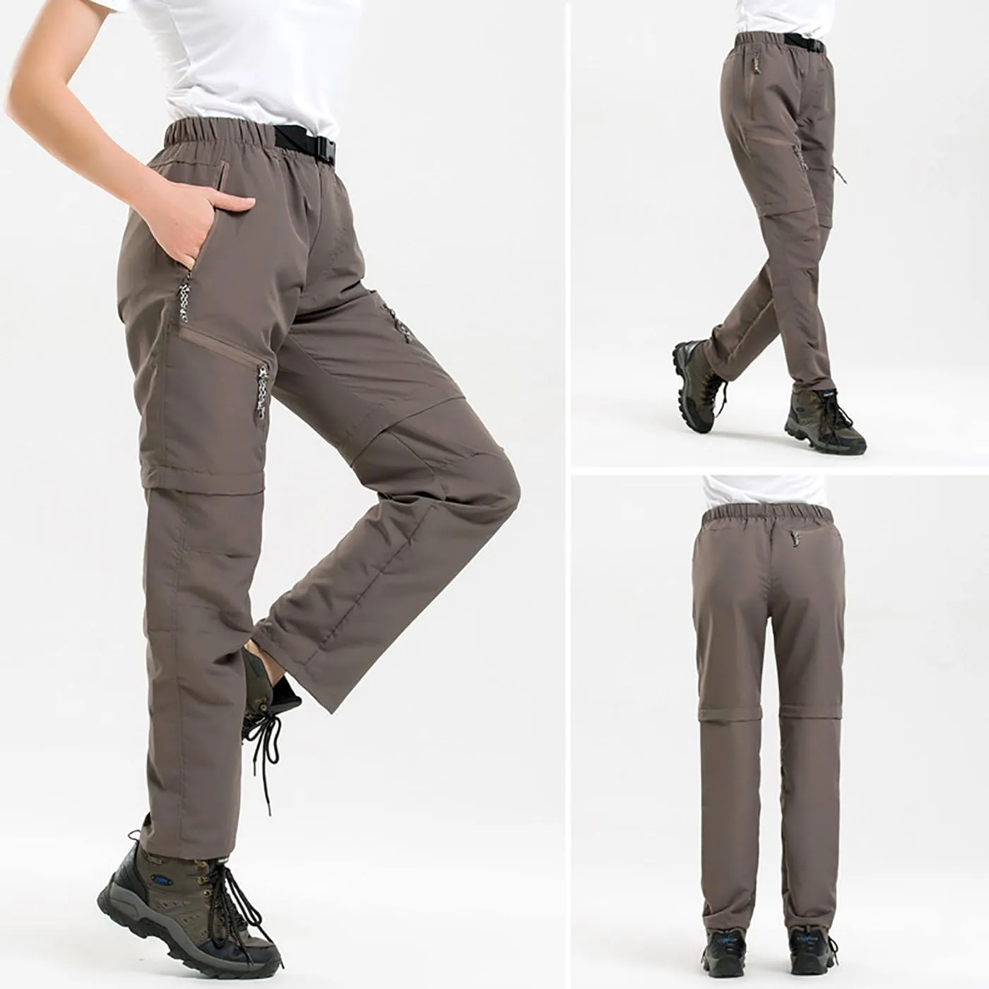 AIEOE Mens Unisex Outdoor Quick Dry Convertible Hiking Sport Cargo Pants Shorts