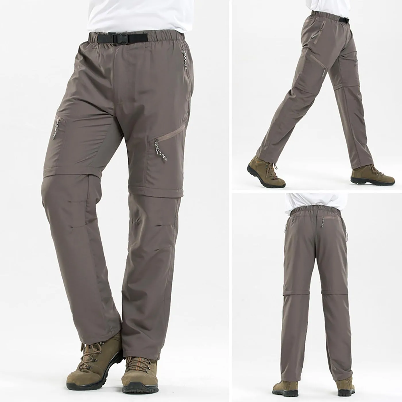 AIEOE Mens Unisex Outdoor Quick Dry Convertible Hiking Sport Cargo Pants Shorts