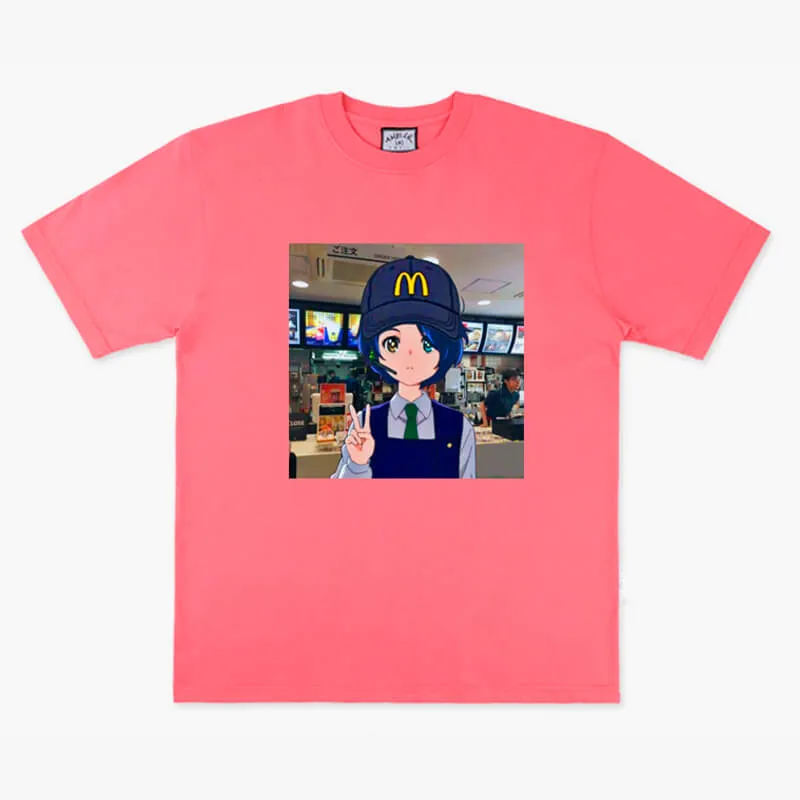 Anime Girl Mcdonalds Worker T-Shirt