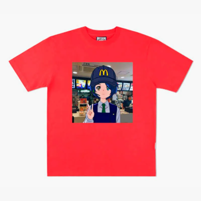 Anime Girl Mcdonalds Worker T-Shirt