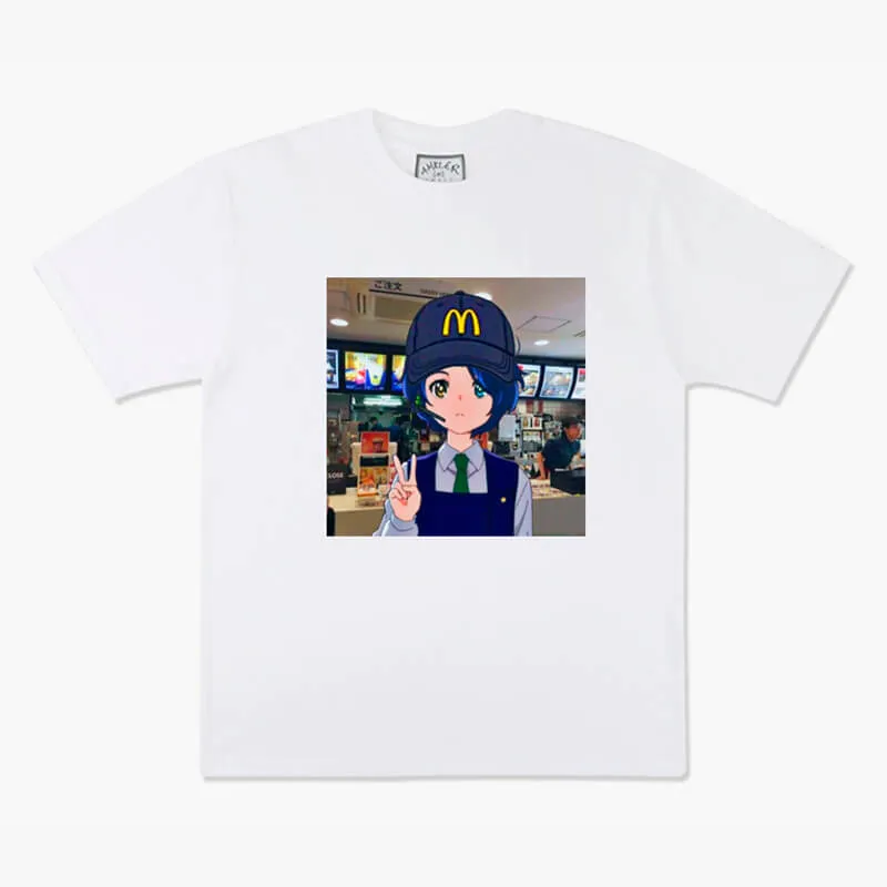 Anime Girl Mcdonalds Worker T-Shirt