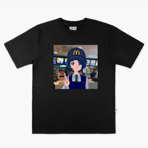 Anime Girl Mcdonalds Worker T-Shirt