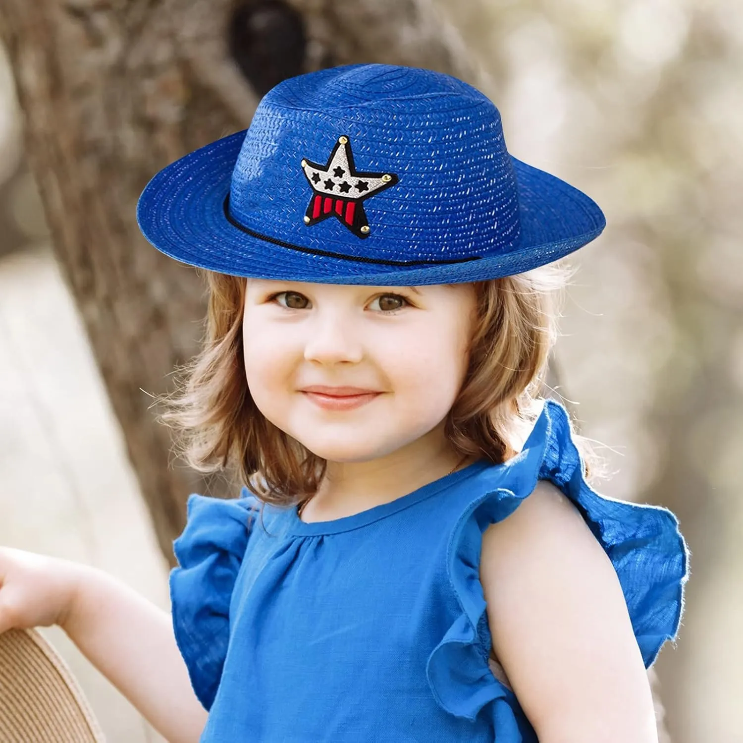 Baby Strawhat Sun Hat Summer Toddler Cowboy Hat UPF 50  Sun Protective Kids Beach Hats Adjustable Boy Girl Cap