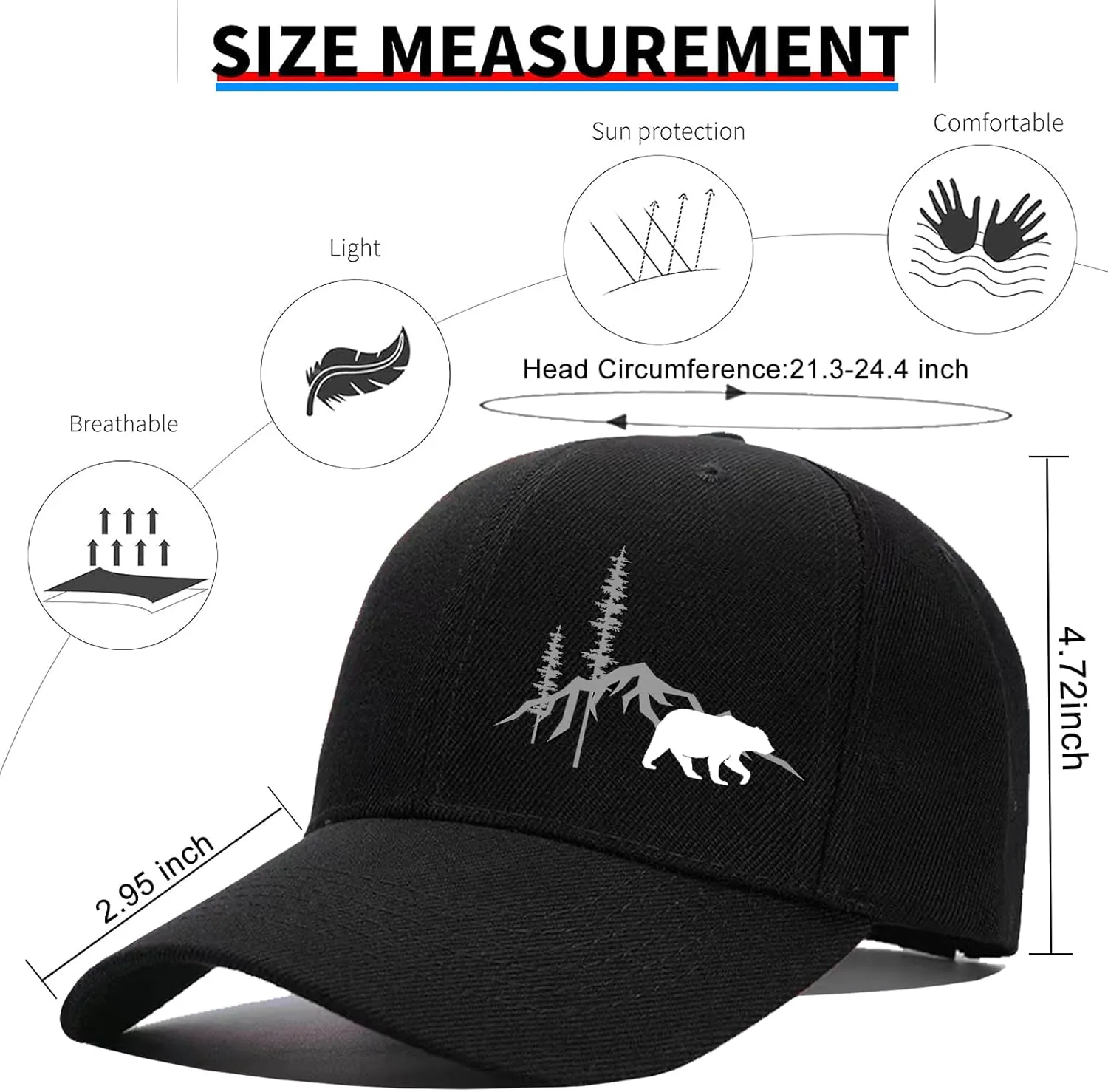 Baseball Hats for Men Hats Baseball Cap Snapback Hats for Men Christian Jesus Cross Hats