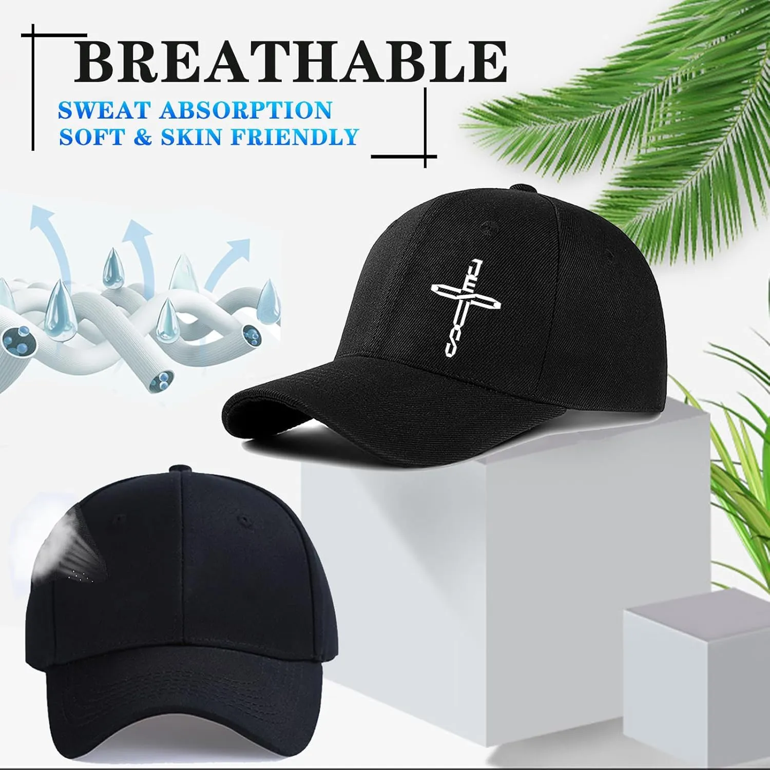Baseball Hats for Men Hats Baseball Cap Snapback Hats for Men Christian Jesus Cross Hats