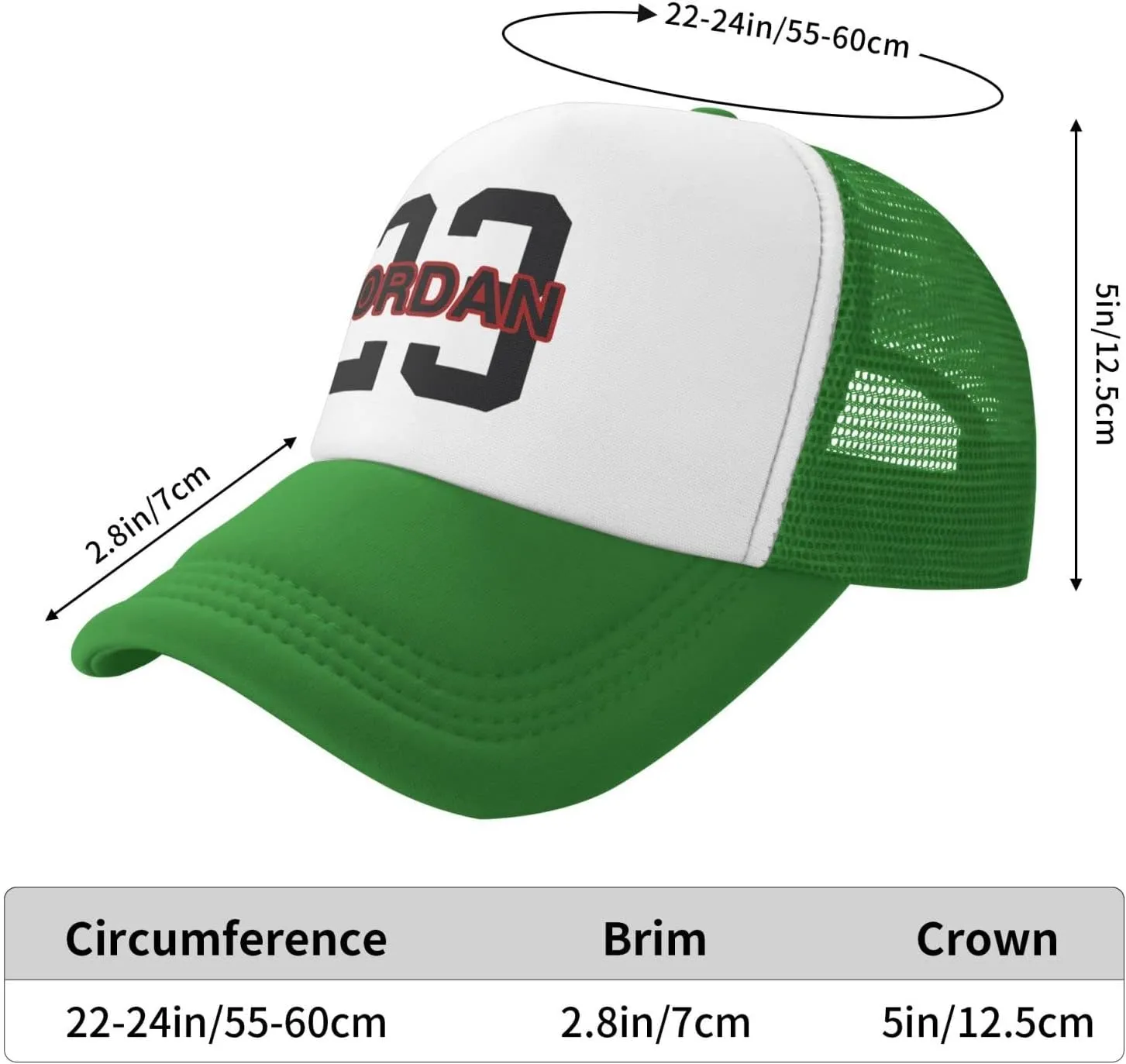 Basketball Fans 23 Jordan Mesh Cap Trucker Cap Sports Baseball Cap Casual Unisex Adjustable Hat Hip Hop Cap