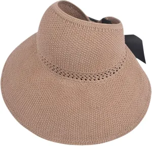 Beach Hats for Women Big Straw Wide Brim Summer Hat Floppy Foldable Roll up Cap Sun Hat Vacation UPF 50 