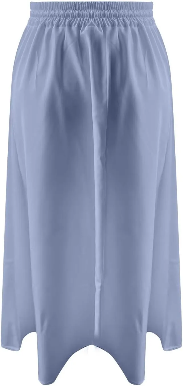 Boho Skirts for Women Lightweight Drawstring High Waisted Trendy Summer Flowy Floral Midi Skirts with Pockets