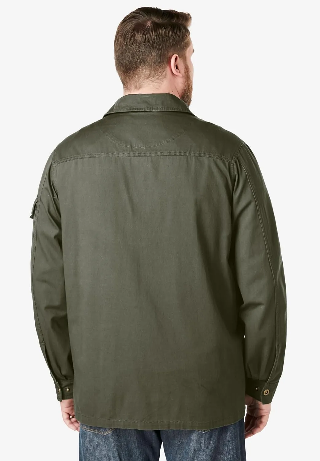Boulder Creek by KingSize Men's Big & Tall 9 Pocket Twill Utility Jacket