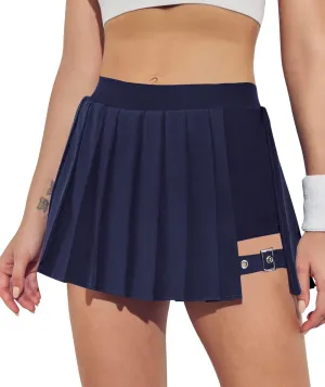 BZB Pleated Skirts for Women High Waisted Tennis Skirts Adjustable Buckle Athletic Skorts Skirts with Pocket