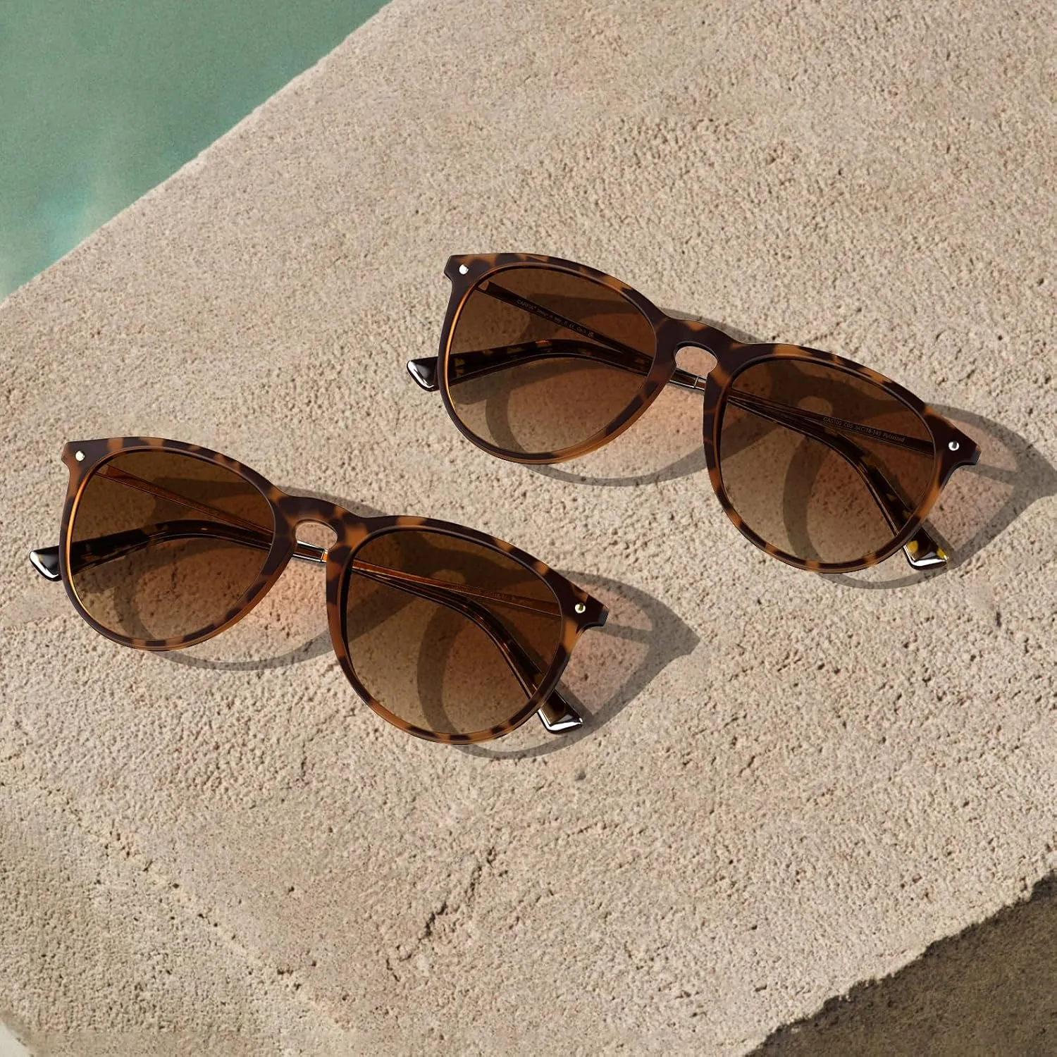 CARFIA Trendy Sunglasses for Women Polarized UV Protection Classic Retro Style CA5100