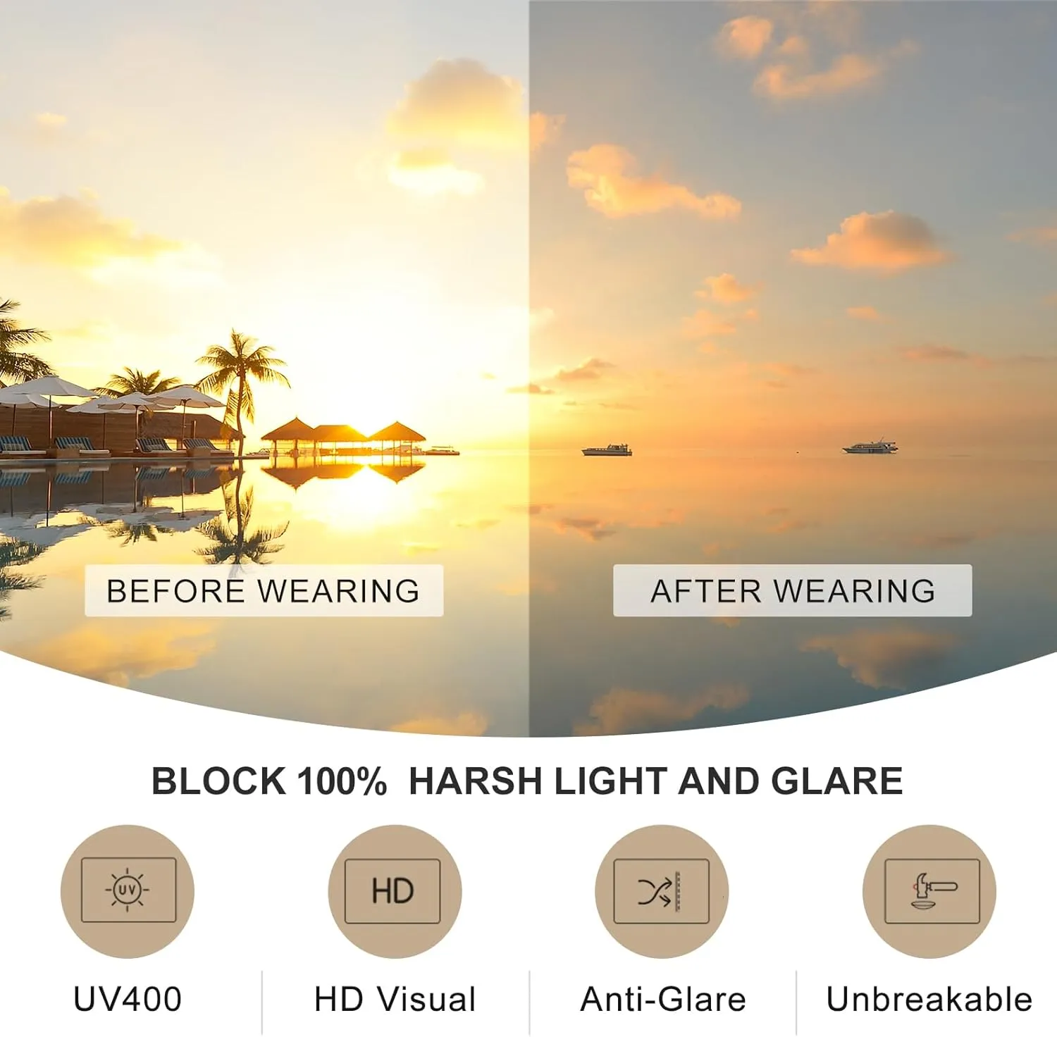 CARFIA Trendy Sunglasses for Women Polarized UV Protection Classic Retro Style CA5100