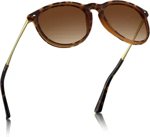 CARFIA Trendy Sunglasses for Women Polarized UV Protection Classic Retro Style CA5100
