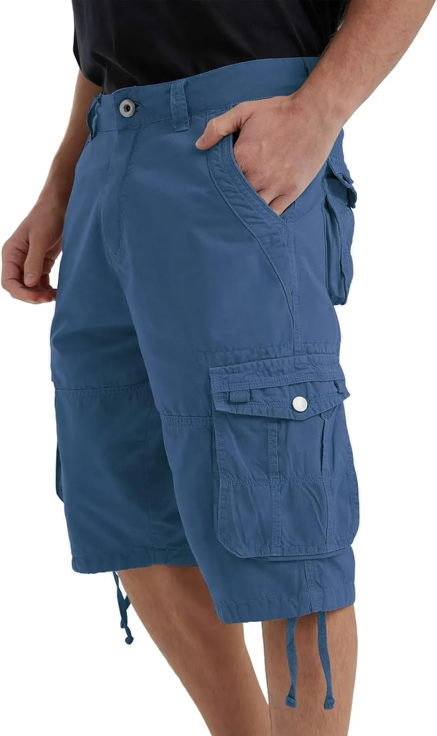 Cargo Shorts for Men Multi Pockets Mens Shorts Below Knee Casual Hiking Summer Shorts