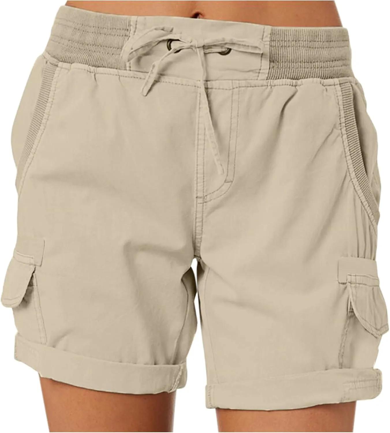 Cargo Shorts for Women Casual Summer Summer Pants Chino Shorts Lightweight Elastic Waist Athletic Shorts 2024