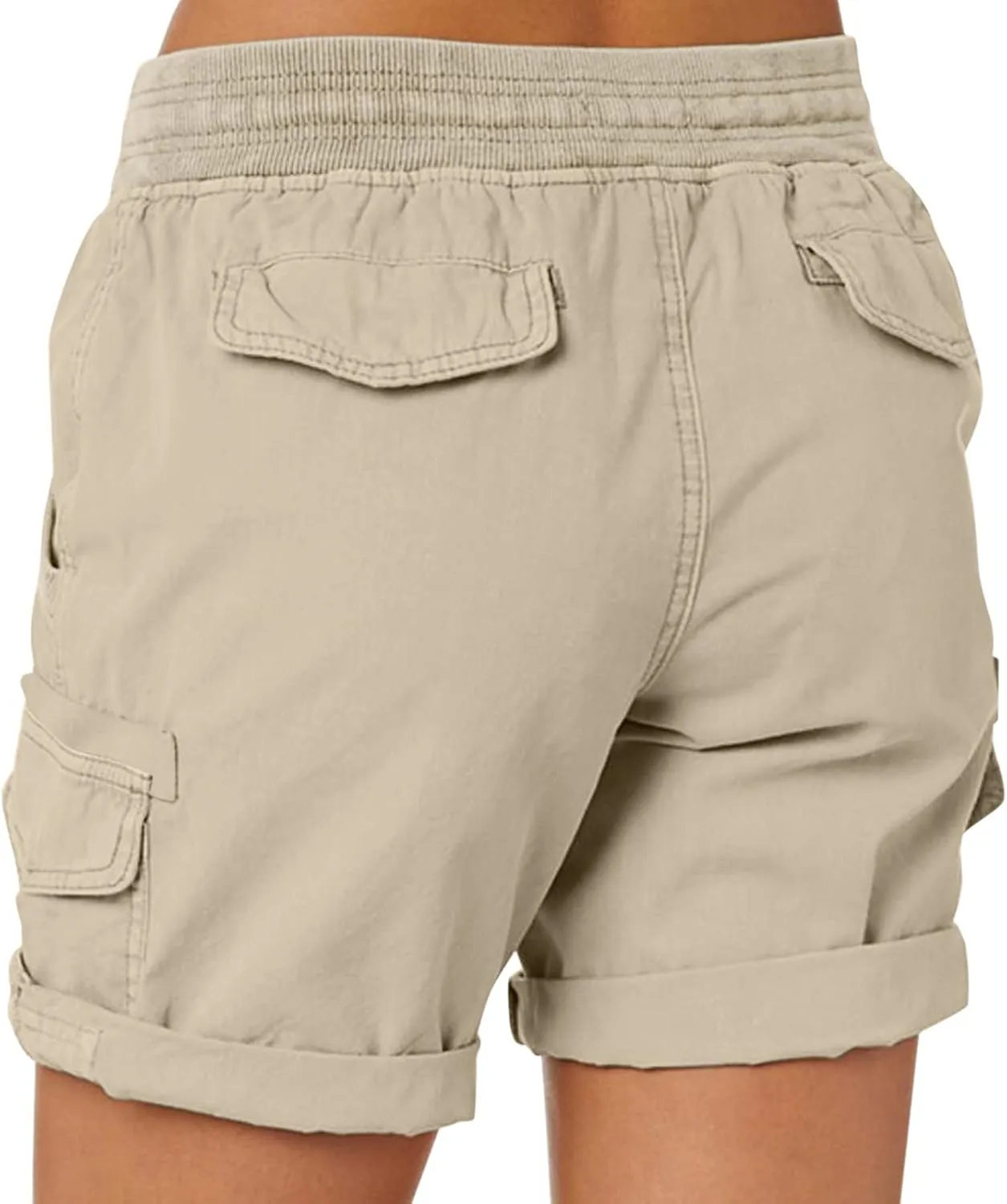 Cargo Shorts for Women Casual Summer Summer Pants Chino Shorts Lightweight Elastic Waist Athletic Shorts 2024
