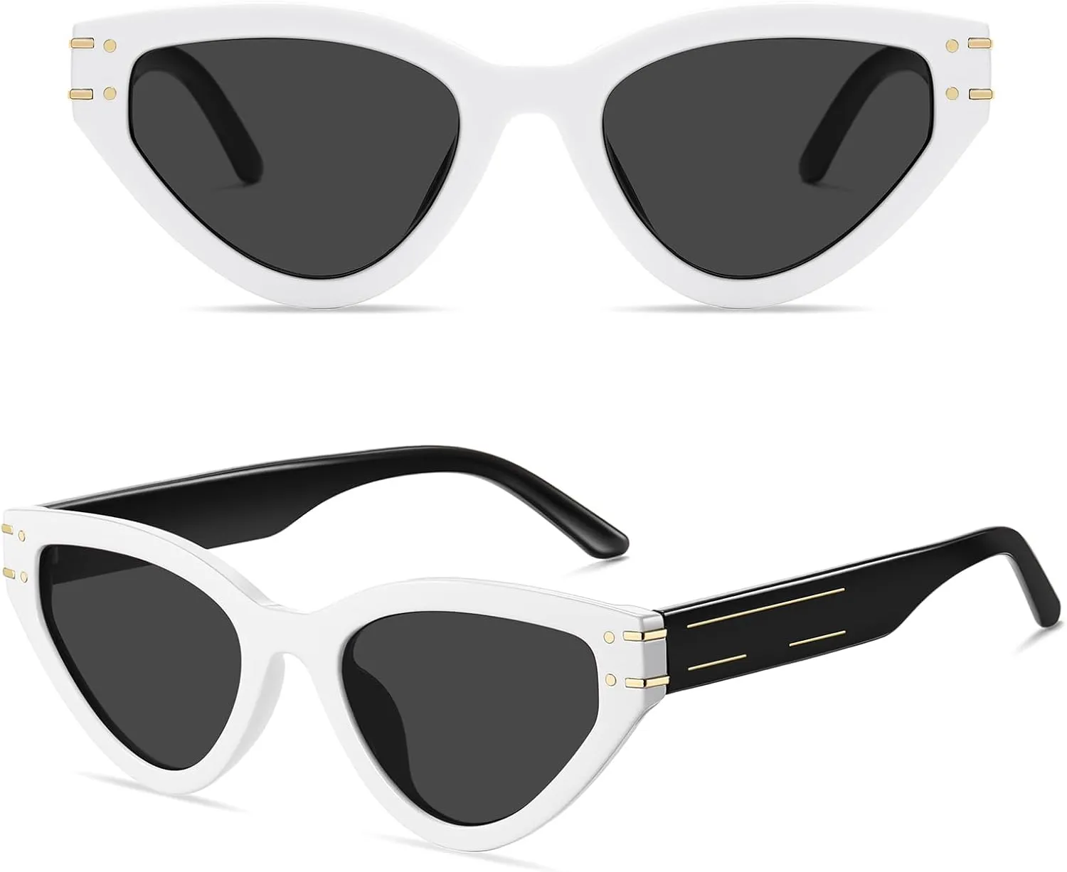 Cat Eye Sunglasses for Women Trendy Classic UV400 Protection Triangle Frame Cateye Sun Glasses