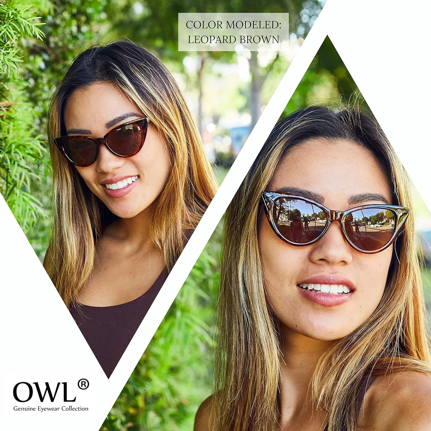 Cateye Sunglasses for Women Classic Vintage High Pointed Winged Retro Design