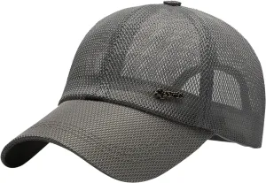 Classic Casual Adjustable Dad Hat Plain Blank Trucker Mesh Baseball Cap for Summer Hunting Running Hiking Tennis