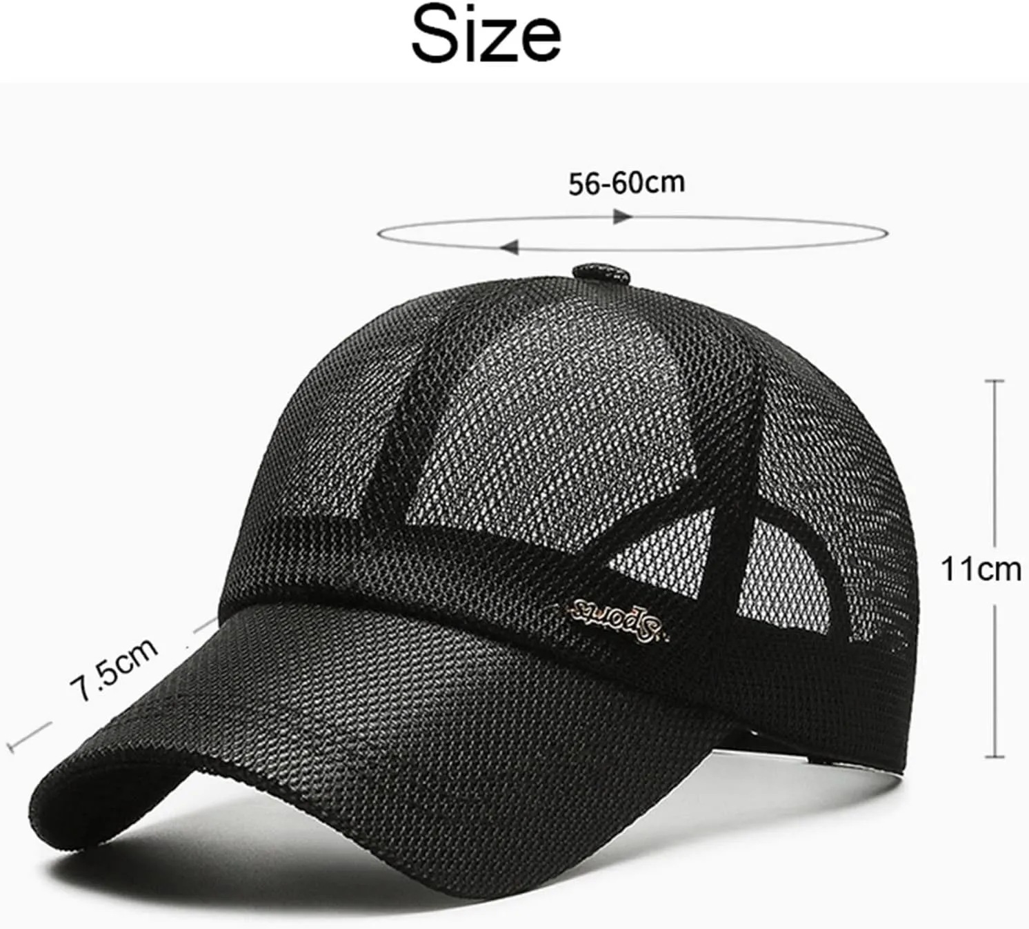 Classic Casual Adjustable Dad Hat Plain Blank Trucker Mesh Baseball Cap for Summer Hunting Running Hiking Tennis
