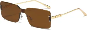 Classic Retro Rimless Women Men Luxury Sun Glasses Fashion Summer Traveling Shades Uv400