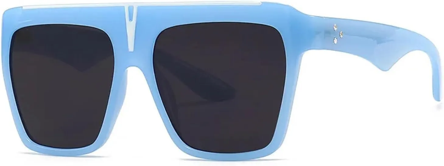 Classic Sunglasses Women Oversized Sun Glasses Men Fashion Luxury Shades Vintage Retro Rivets Big Frame
