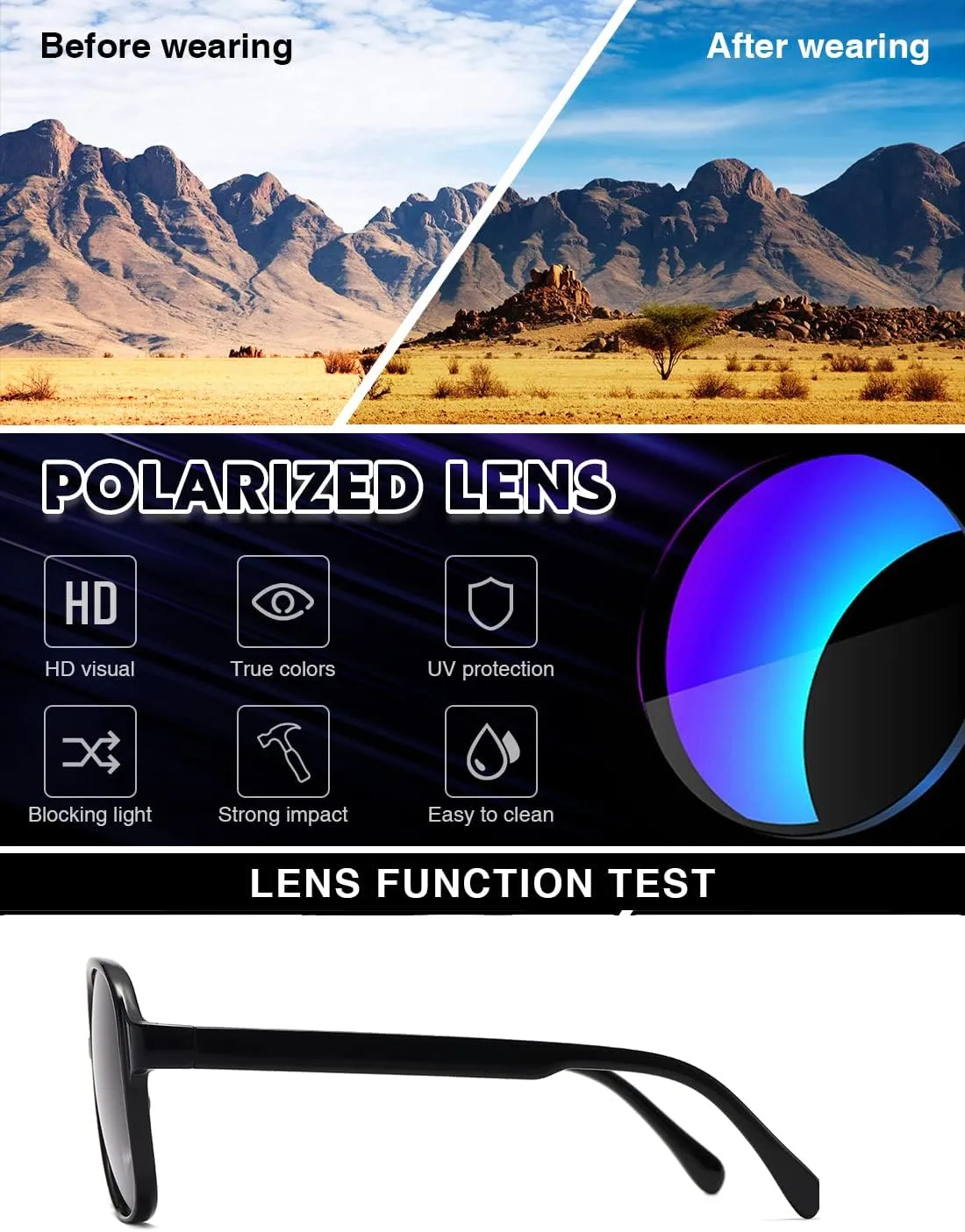Classic Vintage Aviator Sunglasses for Women Men Large Frame Retro 70s Sunglasses