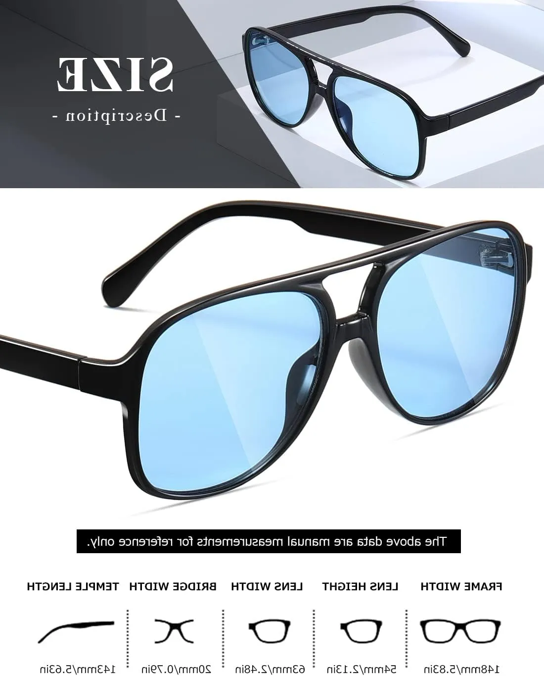 Classic Vintage Aviator Sunglasses for Women Men Large Frame Retro 70s Sunglasses