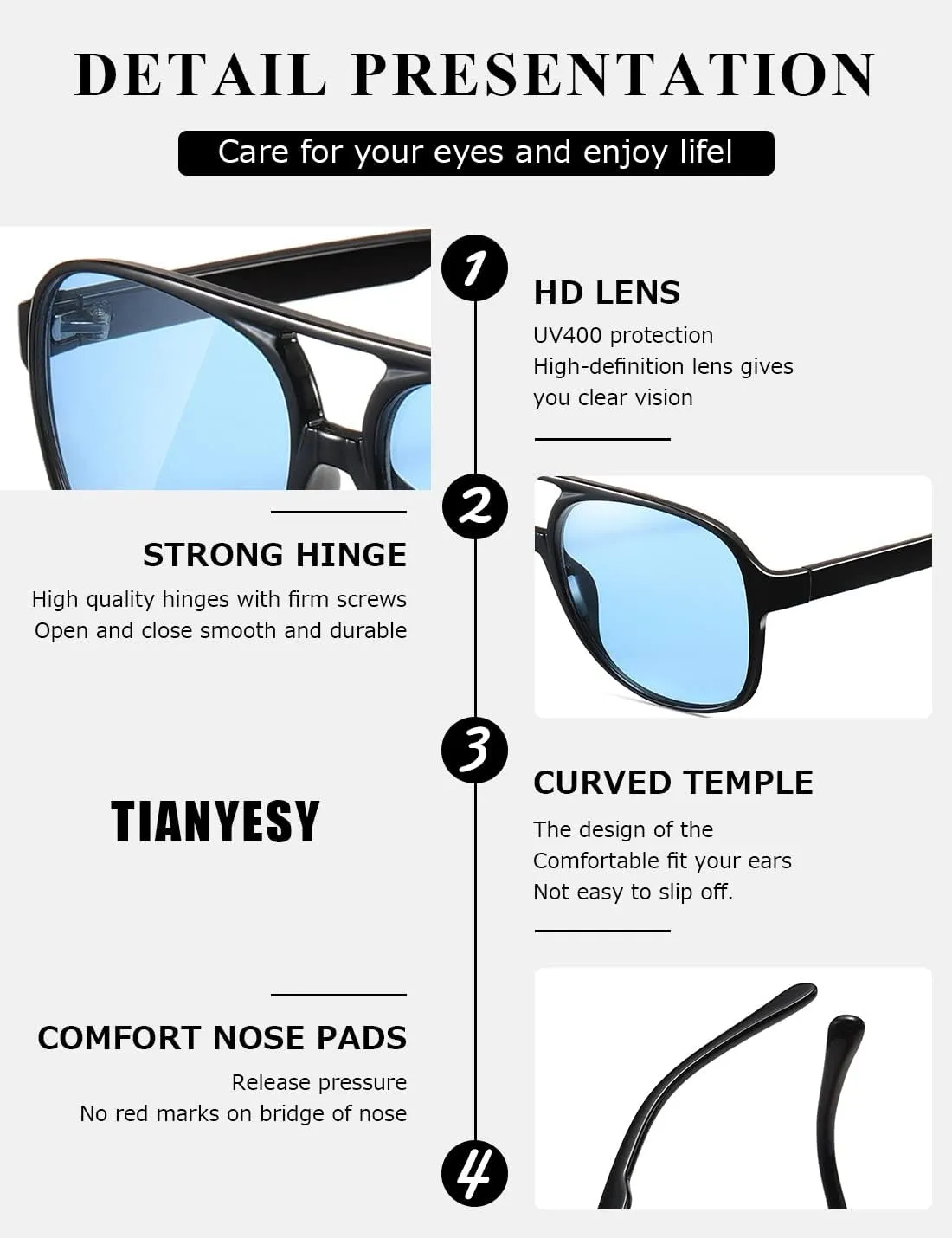 Classic Vintage Aviator Sunglasses for Women Men Large Frame Retro 70s Sunglasses