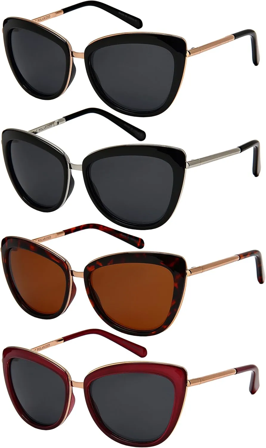 Classic Vintage Cat Eye Sunglasses W/Polarized Lenses 3323-REV