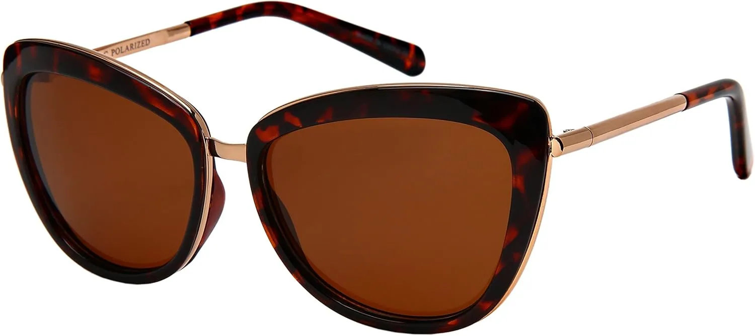 Classic Vintage Cat Eye Sunglasses W/Polarized Lenses 3323-REV
