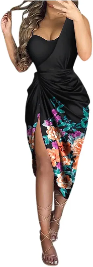 Cocktail Dresses for Women Evening Party,Sexy Off Shoulder Slip Bodycon Elegant Sequin Formal Plus Size Midi Dress