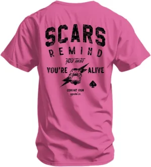 Combat Iron Men's Graphic T-Shirt | Scars Remind You That You're Alive | Cotton-Poly Blend
