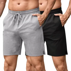 COOFANDY Men's Casual Shorts 7 inch Quick Dry Lightweight Shorts Elastic Waist Summer Beach Shorts