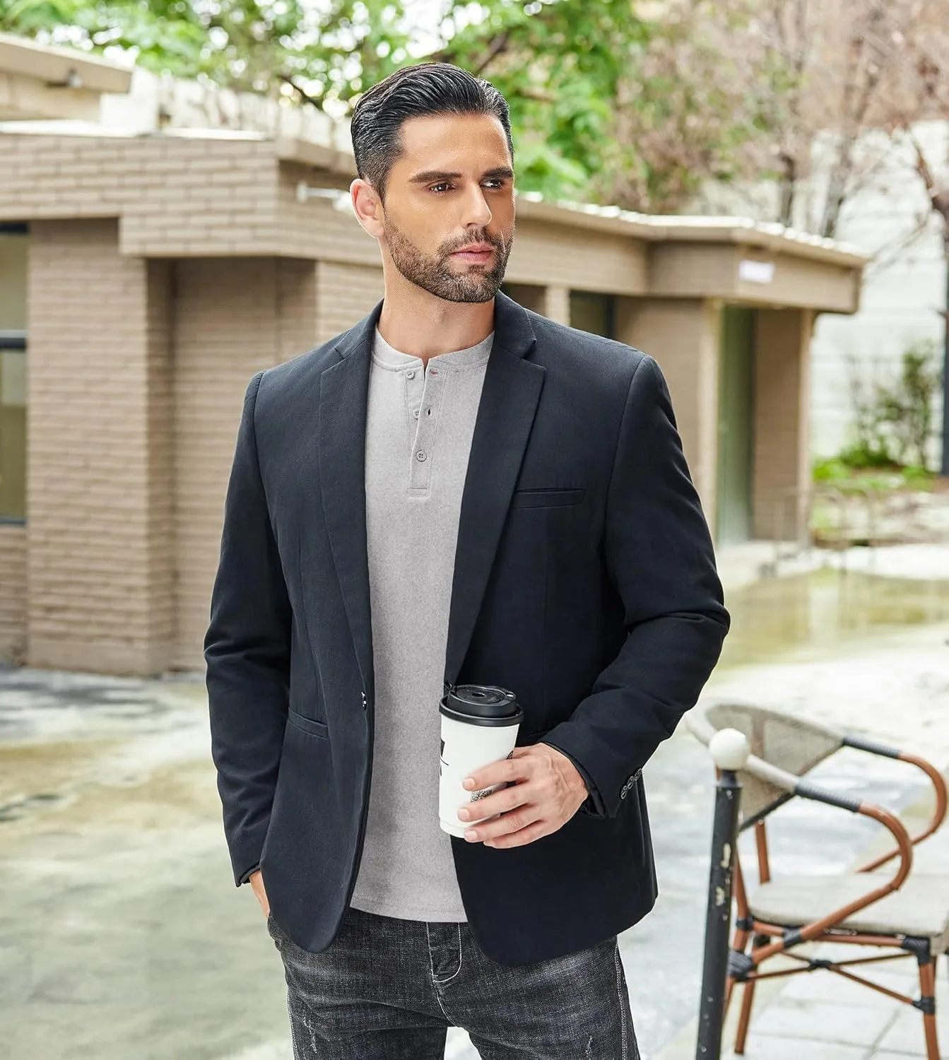 COOFANDY Men's Henley Shirts Long Sleeve Basic Pullover Shirt Lightweight Button T-Shirts