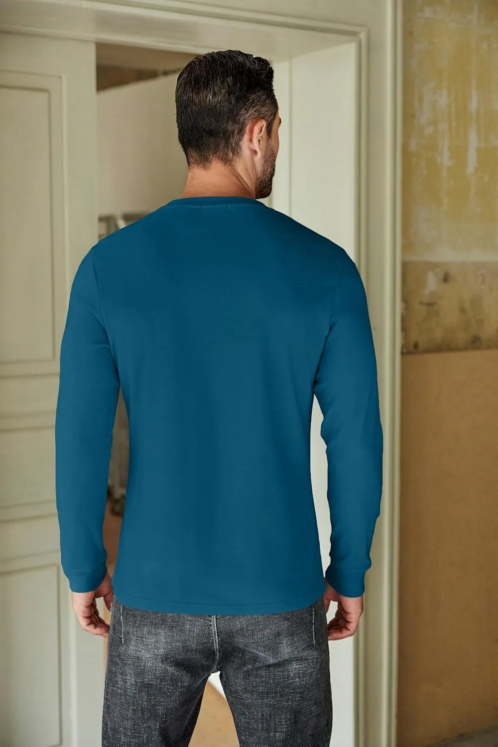 COOFANDY Men's Henley Shirts Long Sleeve Basic Pullover Shirt Lightweight Button T-Shirts