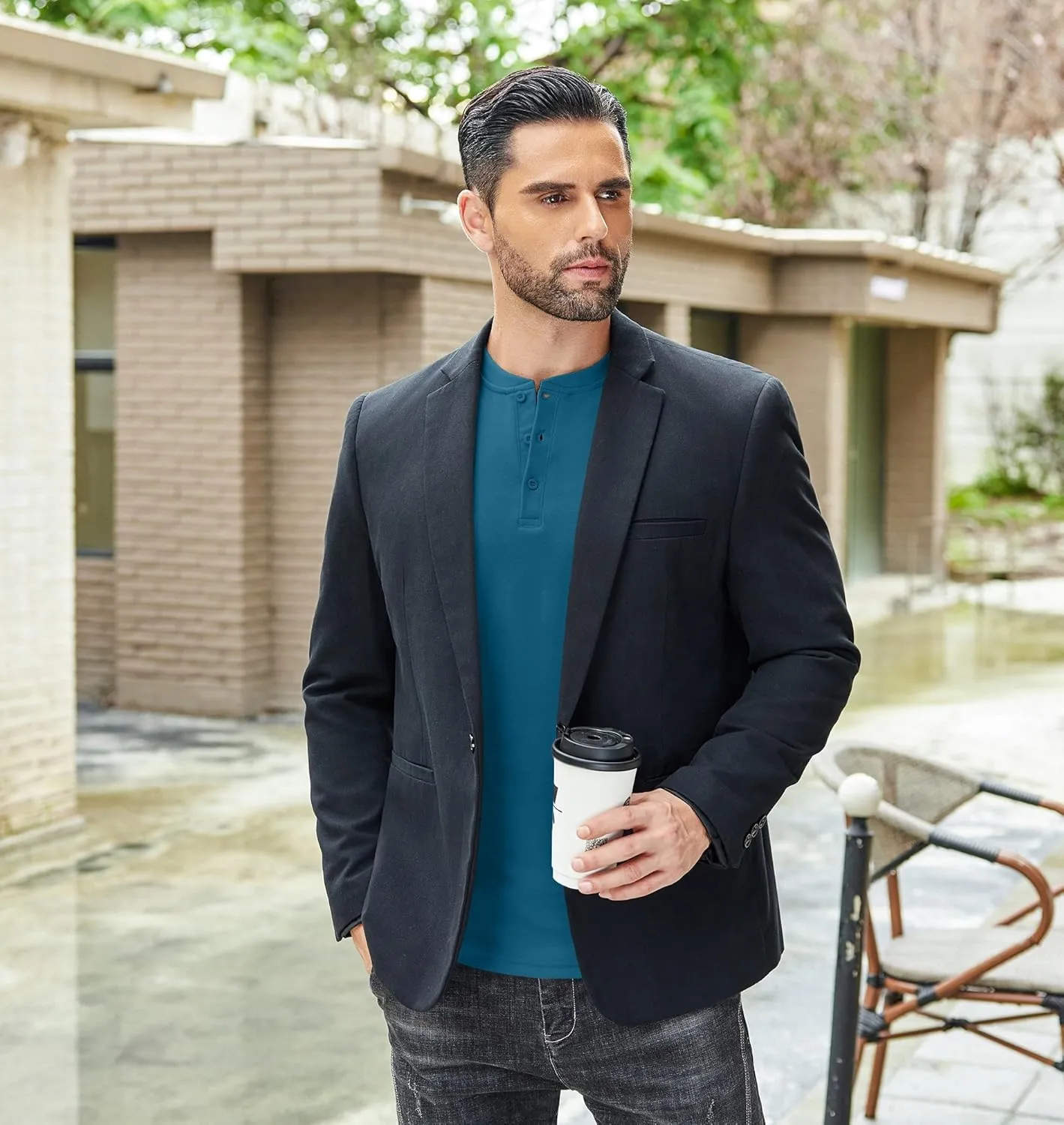 COOFANDY Men's Henley Shirts Long Sleeve Basic Pullover Shirt Lightweight Button T-Shirts