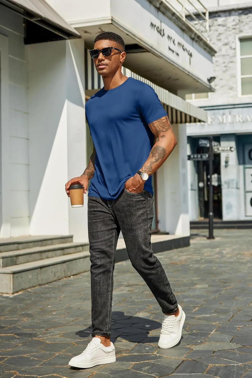 COOFANDY Men's Short Sleeve T-Shirts Crew Neck Casual Summer T Shirts 1-3 Pack Basic Tee Shirt