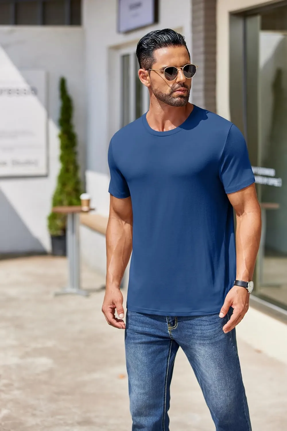 COOFANDY Men's Short Sleeve T-Shirts Crew Neck Casual Summer T Shirts 1-3 Pack Basic Tee Shirt