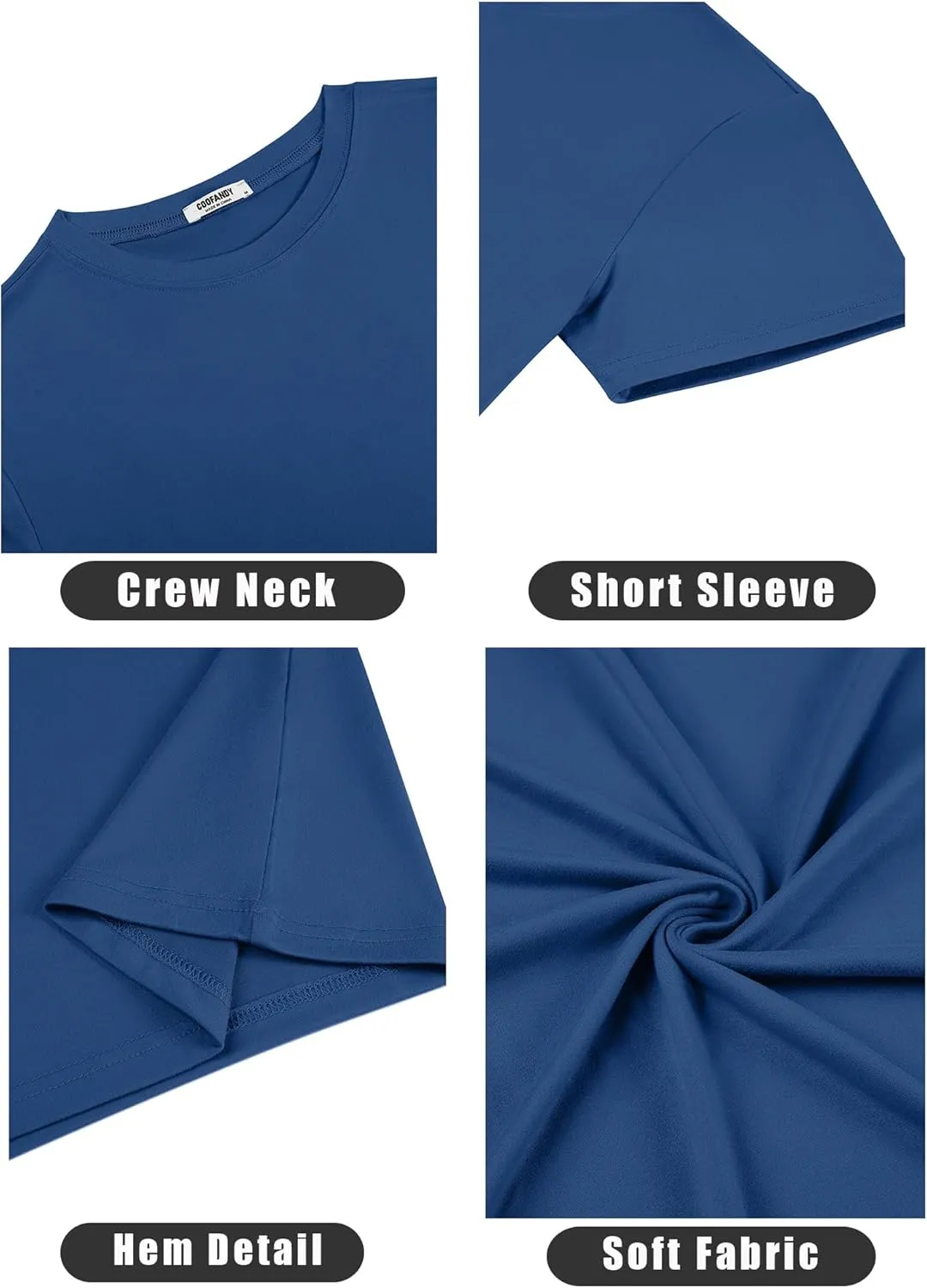 COOFANDY Men's Short Sleeve T-Shirts Crew Neck Casual Summer T Shirts 1-3 Pack Basic Tee Shirt