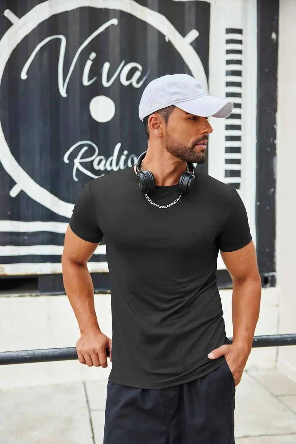COOFANDY Men's T Shirt Short Sleeve Crew Neck T-Shirts Casual Summer Classic Basic Tees