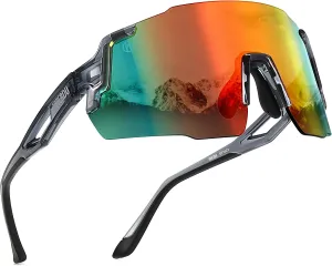 Cycling Glasses for Men Women, UV400 Protection, TR90 Frame, Sport Sunglasses for Running Driving Bicycle MTB Riding