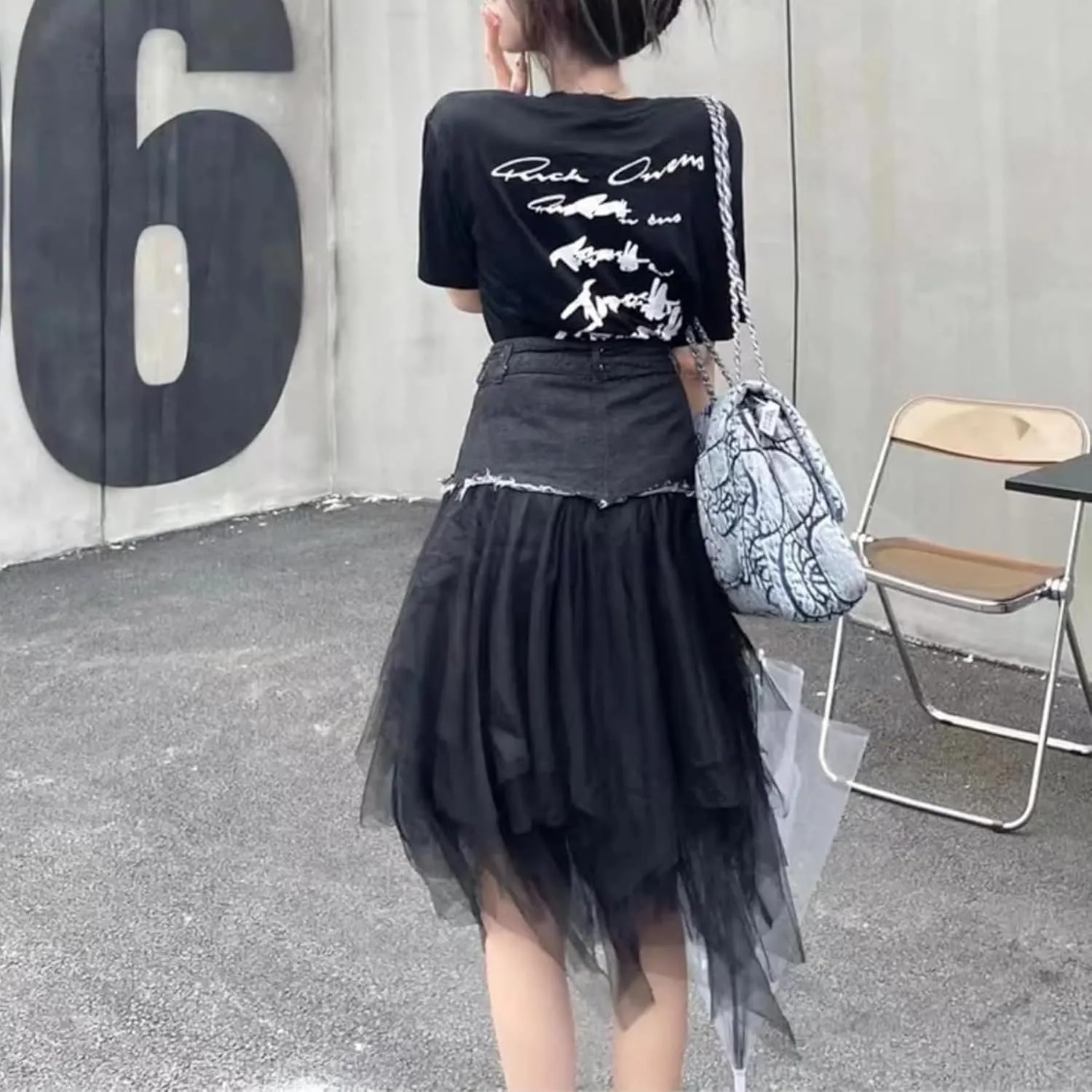 Denim Skirt Patchwork Skirt Jean Skirts Mesh Skirts Flowy Skirts Pleated Skirt Mini Skirts Y2K Skirt Trendy Skirt