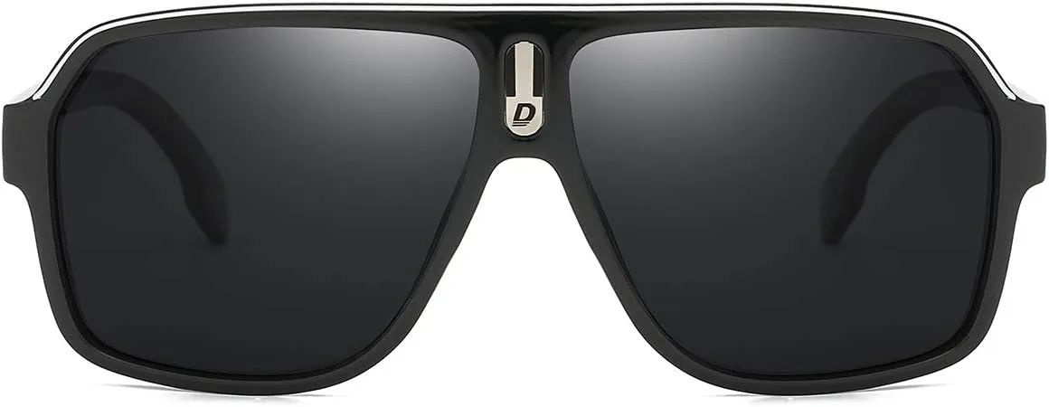 DUBERY Mens Oversized Aviator Sunglasses Classic Large Polarized Lens Shades D103