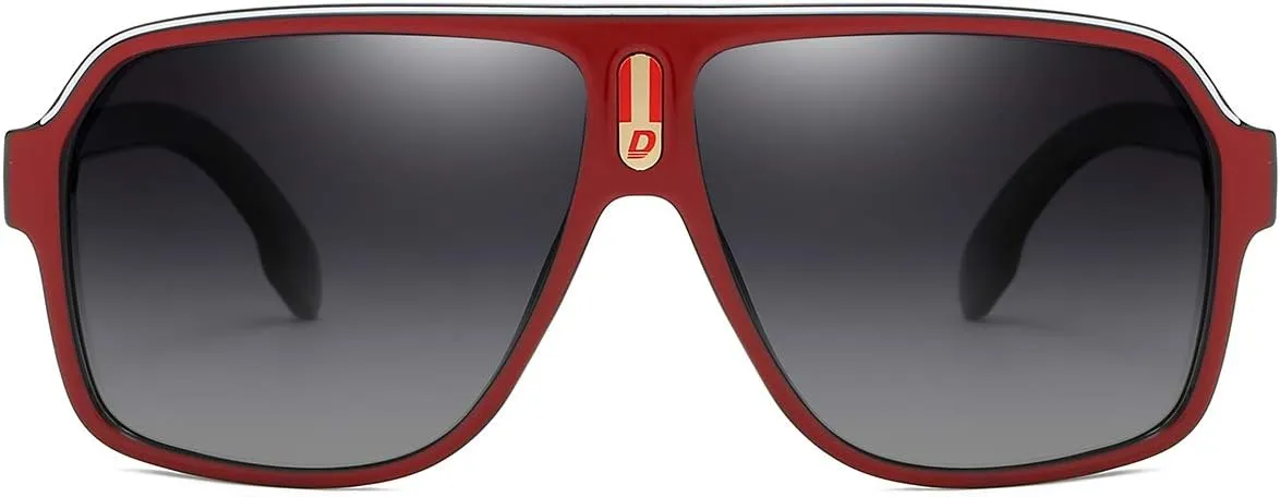 DUBERY Mens Oversized Aviator Sunglasses Classic Large Polarized Lens Shades D103